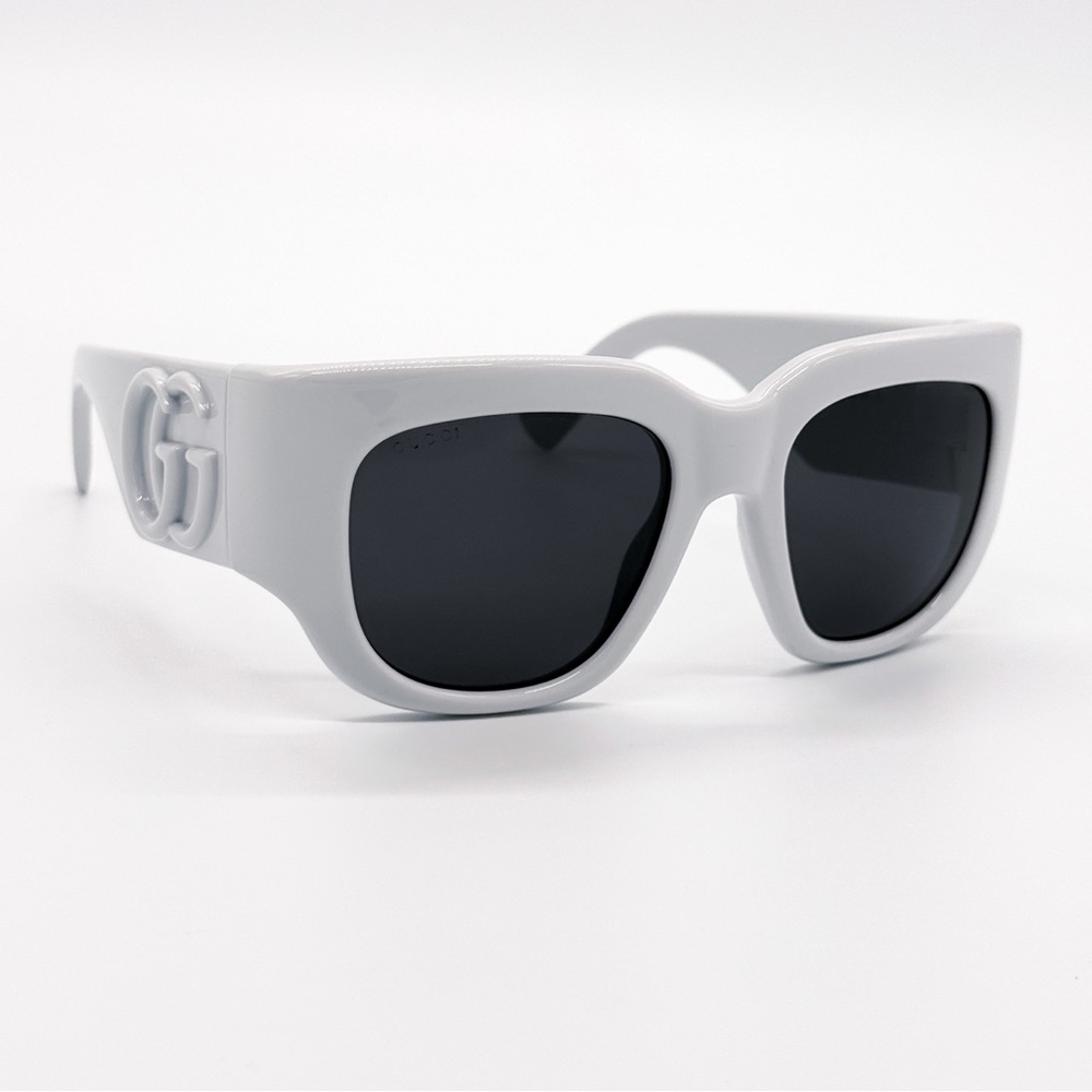 NEW GUCCI GG1545S 003 SQUARE LIGHT GREY WOMEN SUNGLASSES GUCCI EYEWEAR - Picture 7 of 14